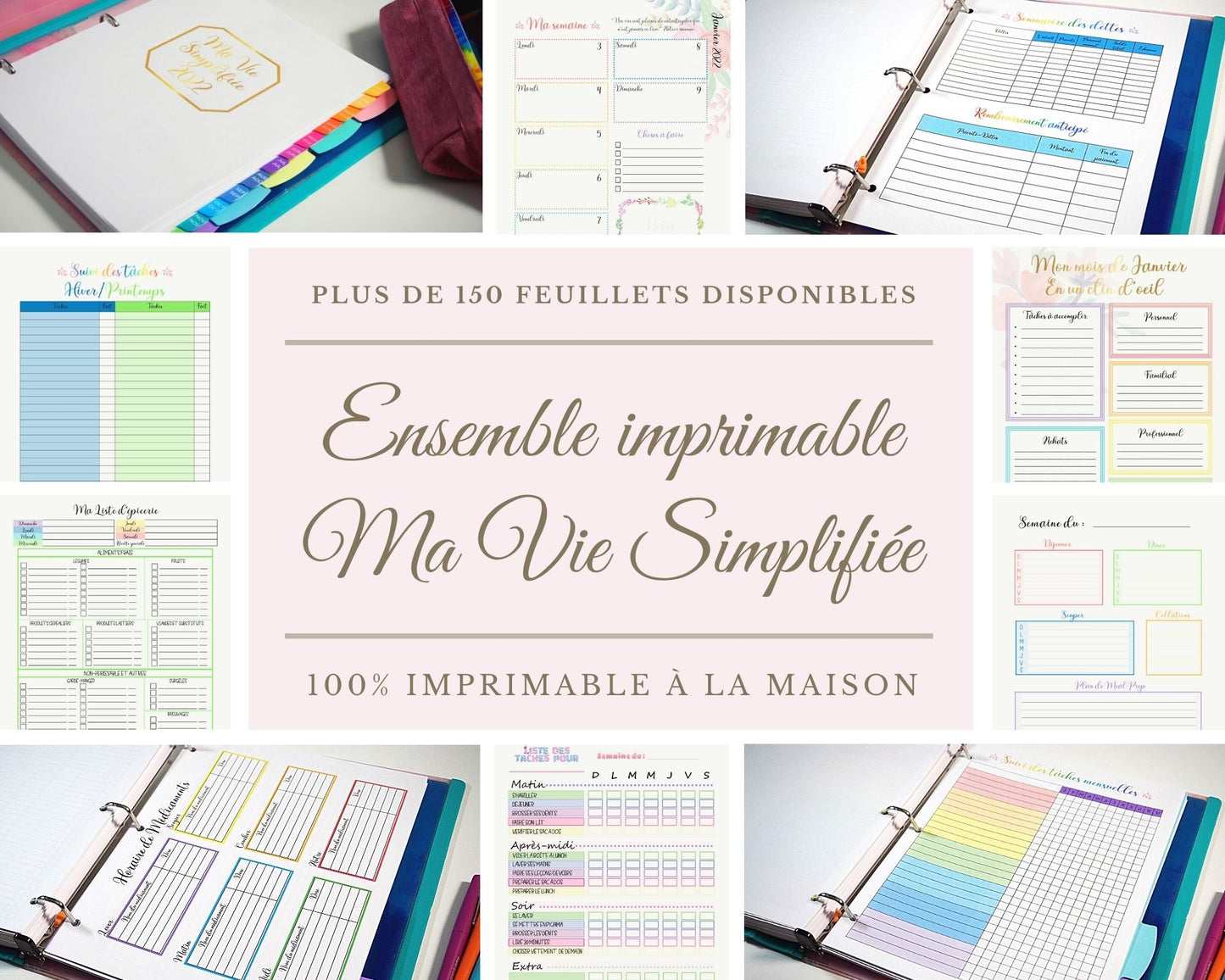 Ensemble imprimable Ma Vie Simplifiée - Ma Vie Simplifiee