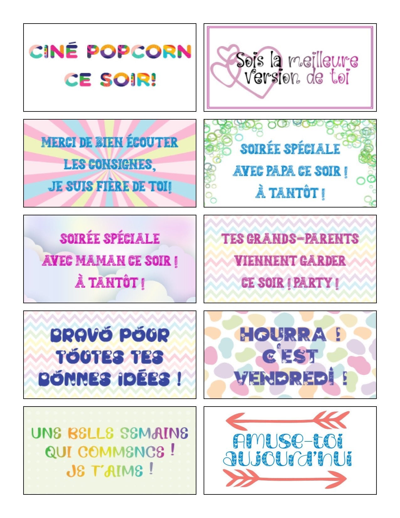 Mes 110 mots de boîte à lunch - Ma Vie Simplifiee
