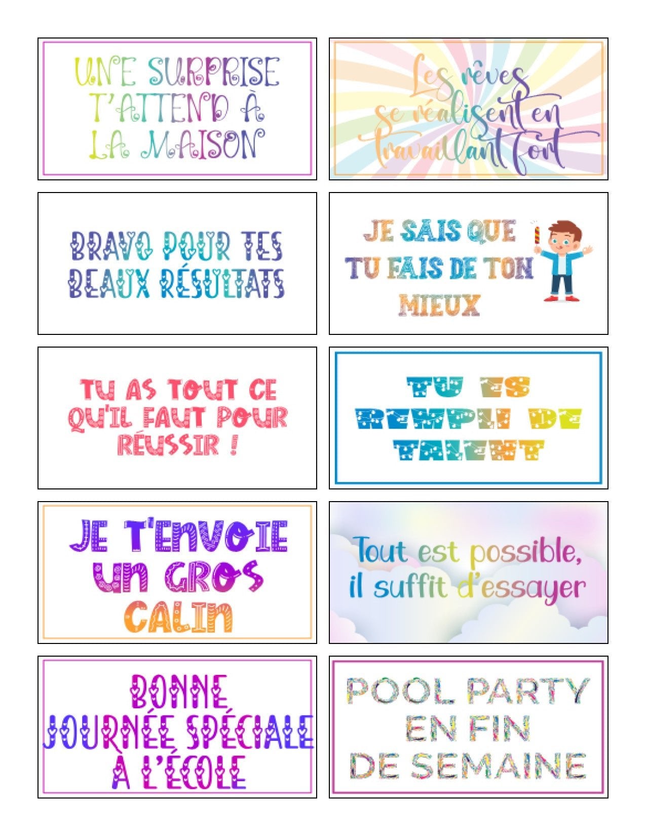 Mes 110 mots de boîte à lunch - Ma Vie Simplifiee
