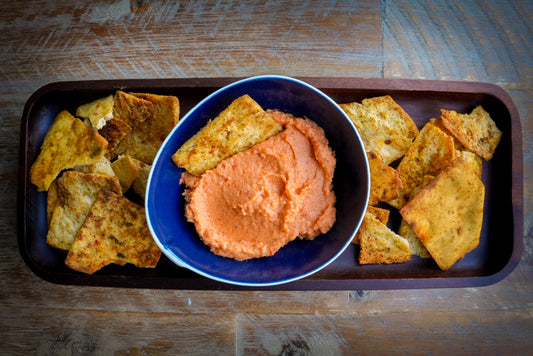 Hummus crémeux aux poivrons cachés
