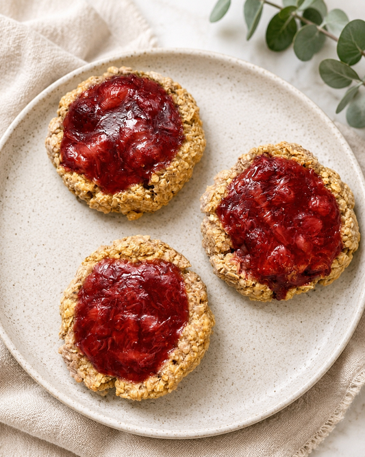 Galettes d'avoine aux fraises