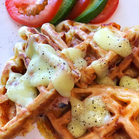 Gaufre Salée Jambon Et Fromage - Ma Vie Simplifiee