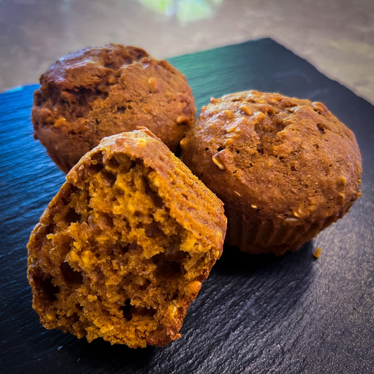 Muffins à la citrouille, banane et mélasse