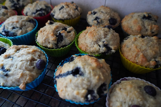 Muffins aux Bleuets, Avoine et Yogourt - Ma Vie Simplifiee