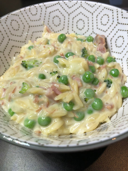 Orzo Jambon Et Petit Pois - Ma Vie Simplifiee