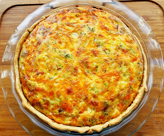 Quiche au jambon et au brocoli