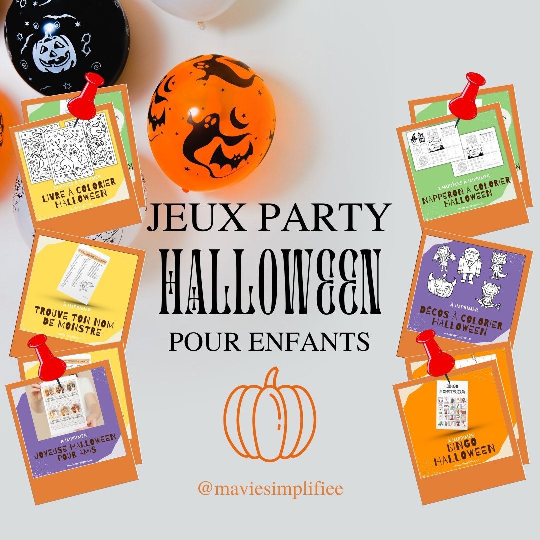 Ensemble Halloween pour enfants : jeux et décos - Ma Vie Simplifiee