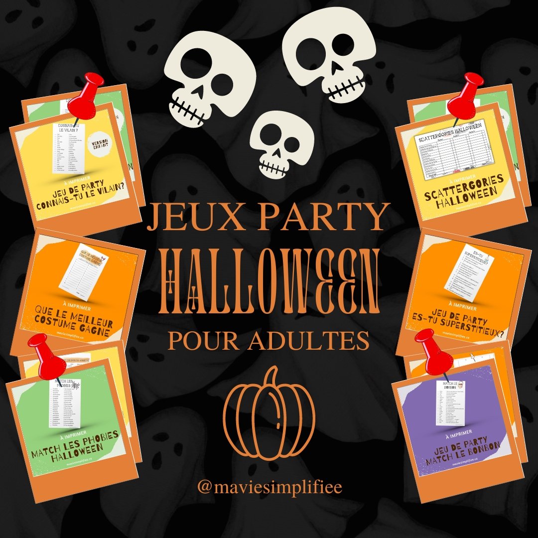 Ensemble Party d'Halloween - Ma Vie Simplifiee