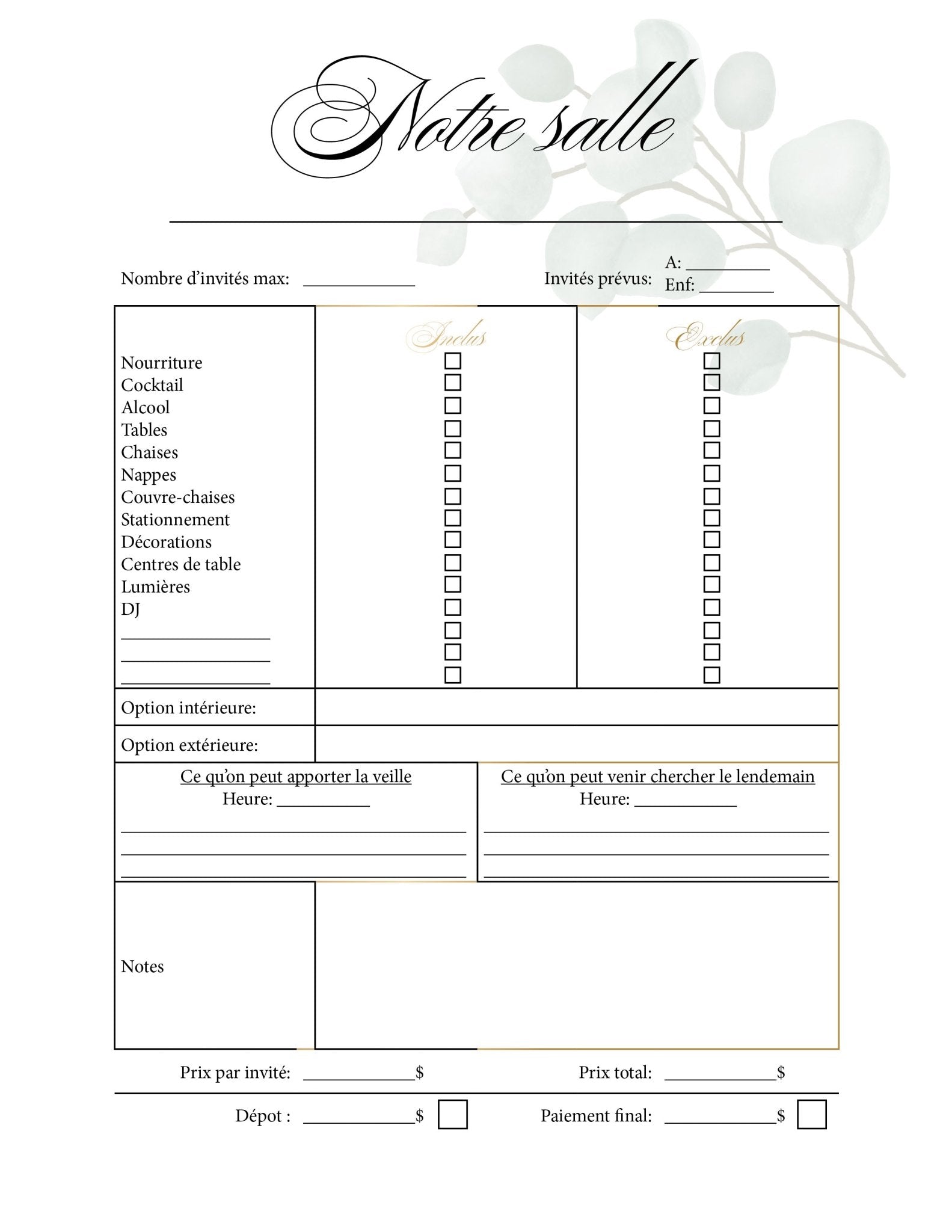 Planificateur de Mariage ultime - Ma Vie Simplifiee