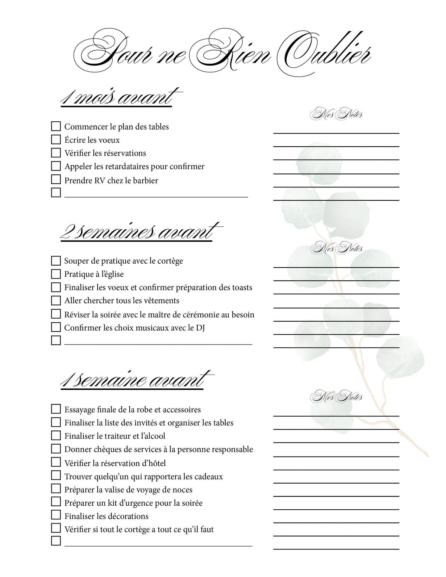 Planificateur de Mariage ultime - Ma Vie Simplifiee