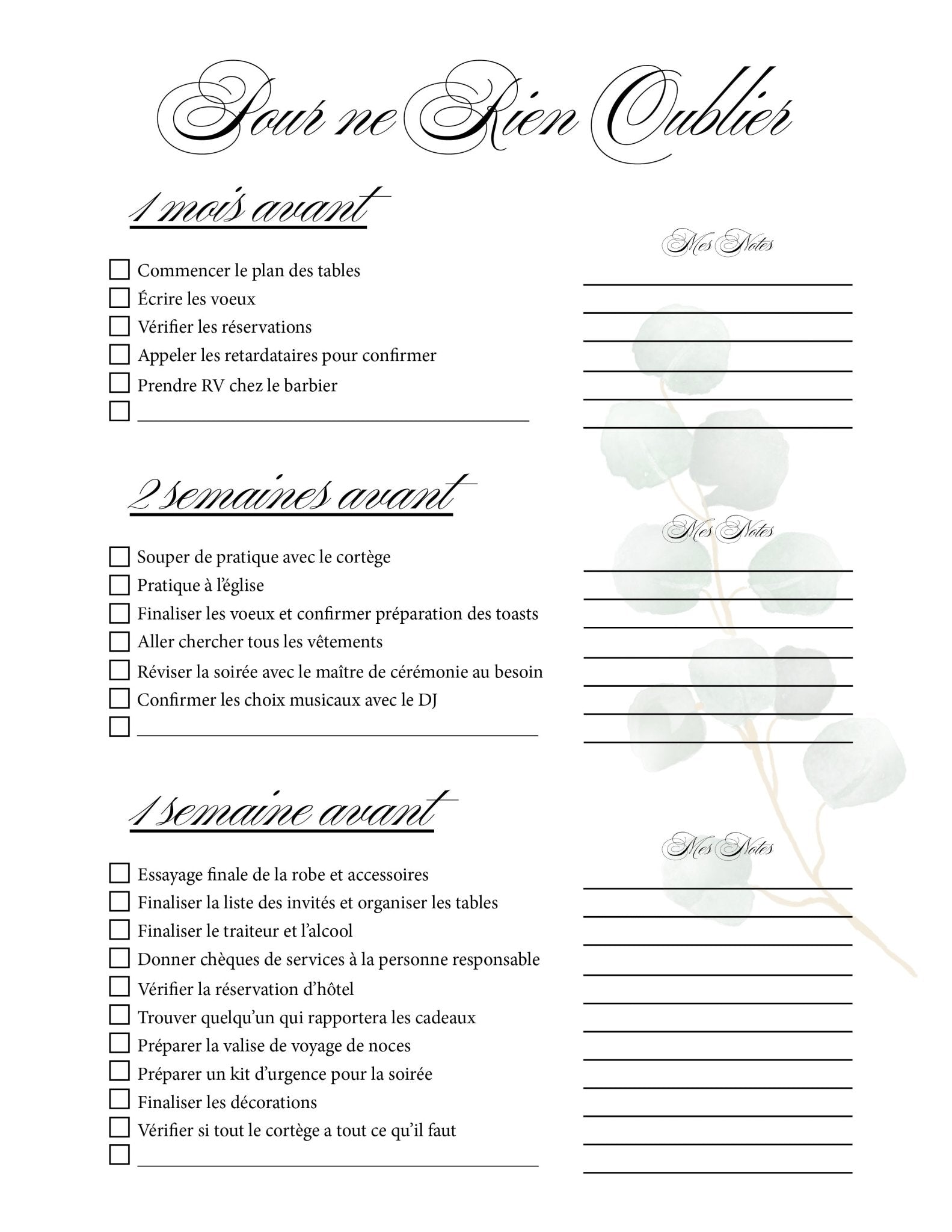 Planificateur de Mariage ultime - Ma Vie Simplifiee