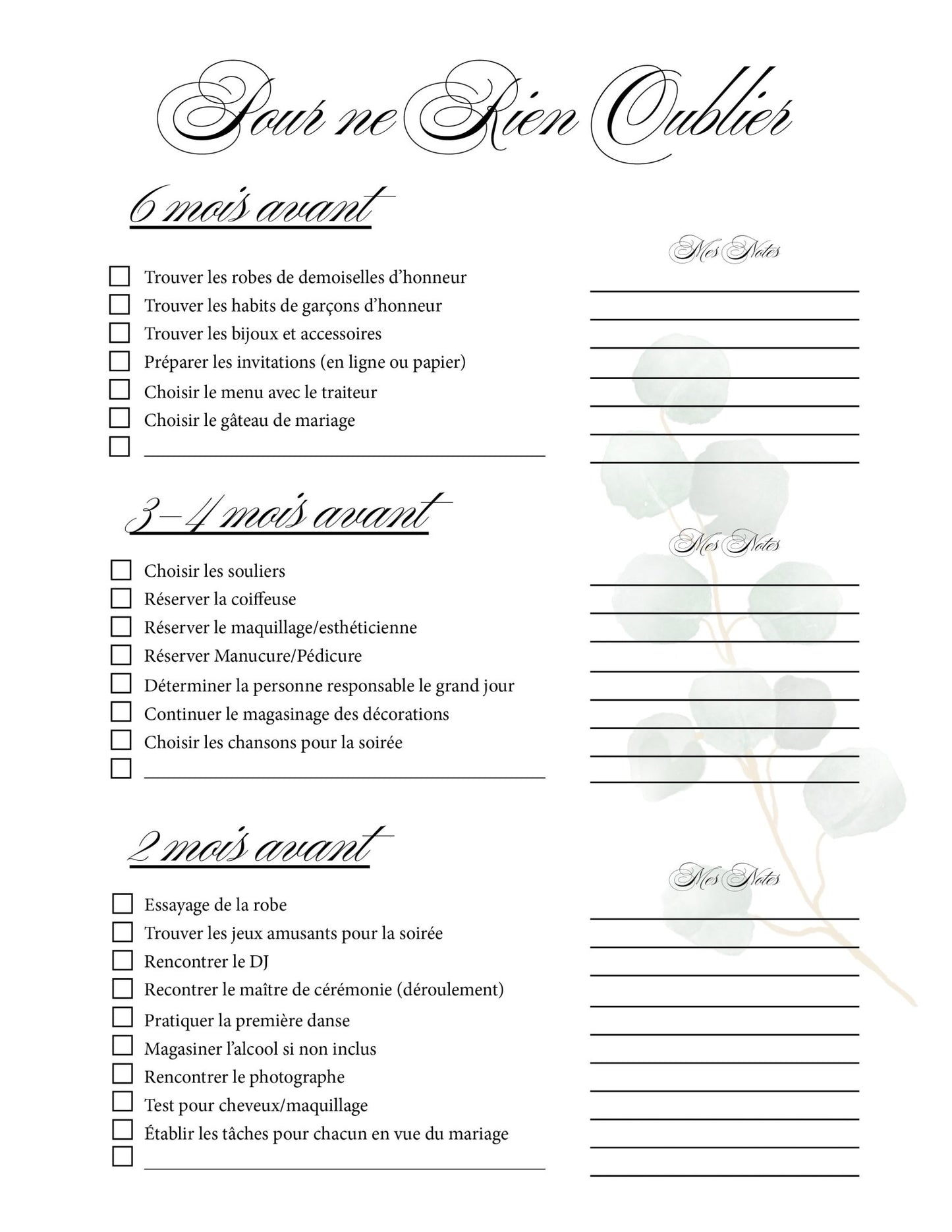 Planificateur de Mariage ultime - Ma Vie Simplifiee